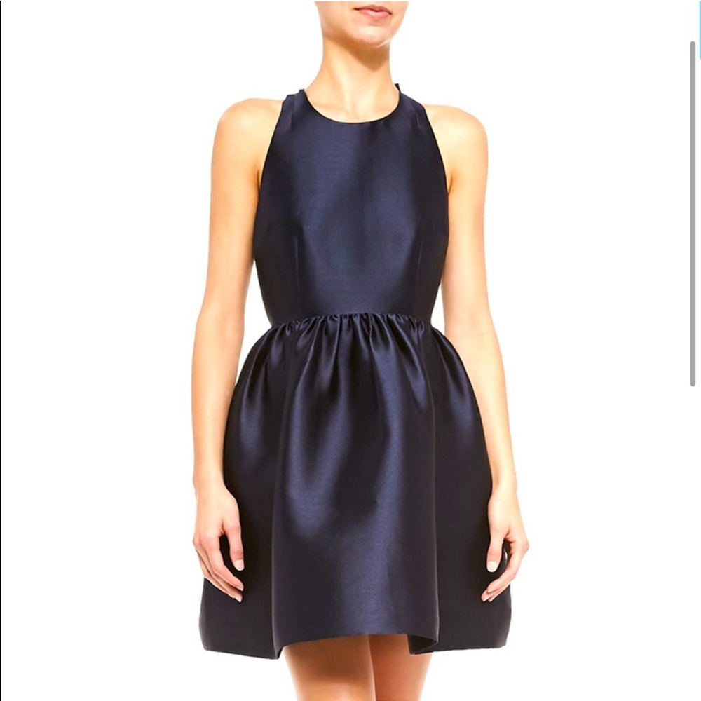 Kate Spade Navy Bow Back Fit & Flare Dress